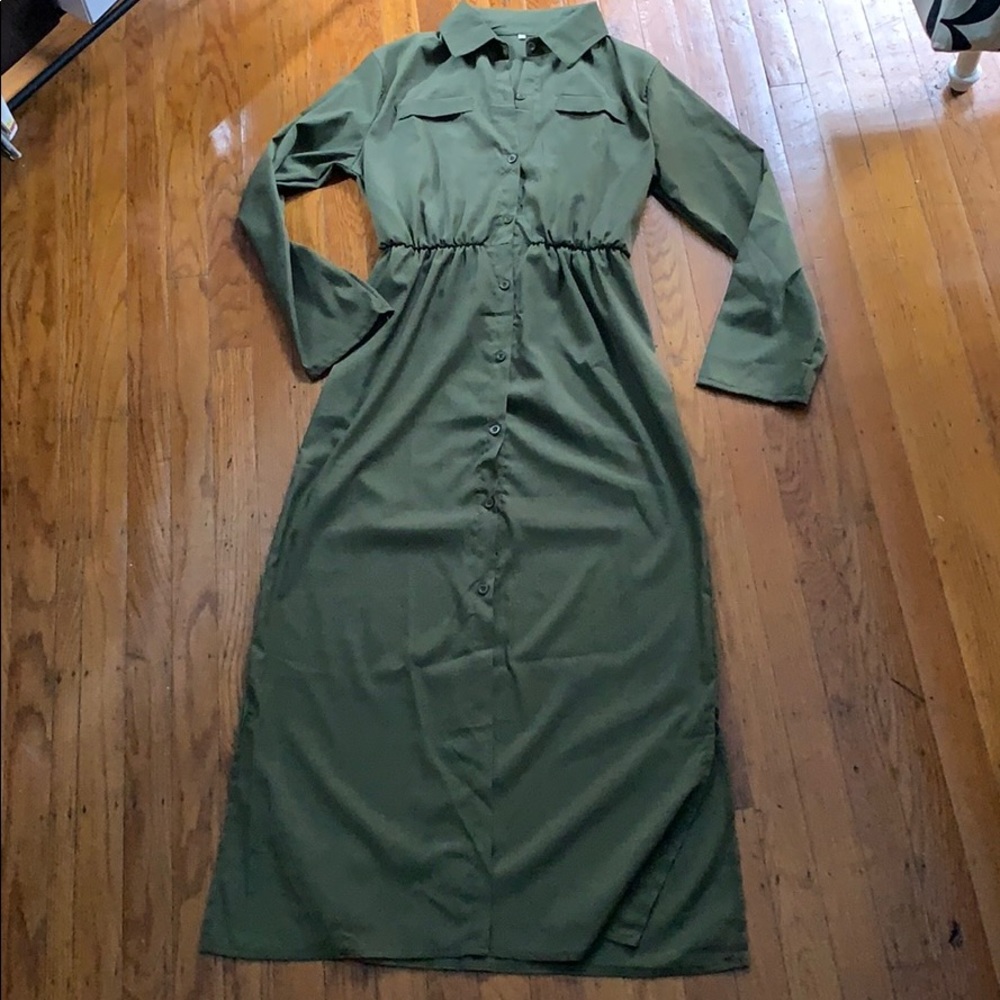 Button Down Midi Dress